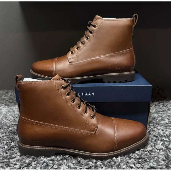 Cole Haan Boots Mens Size 10 Brown Bayou Grand‎ Lug Cushioned C39937 - Picture 2 of 7